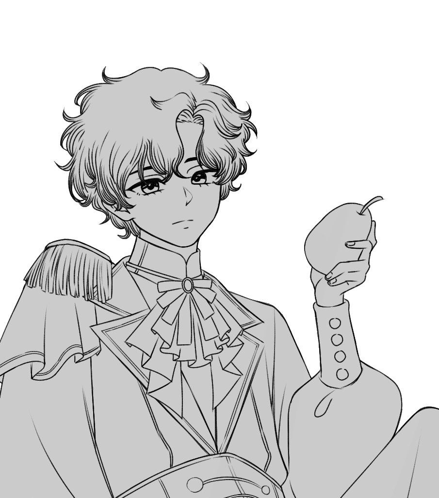 TakasakiSaito's tweet photo. #Agottober2026 Day 2 : Royalty

I can't color this one anytime soon so...pls take this unfinished ver
#Agottober #Agott #WitchHatAtelier https://t.co/CiT0DAb69I