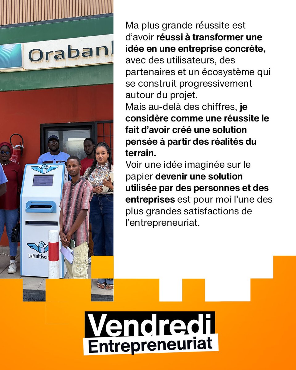 obs_senegal's tweet photo. Avec une ambition qui dépasse les frontières du Sénégal, Lamine Cissé travaille à faire de LeMultiservice une véritable infrastructure de services du quotidien en Afrique, pour rendre l’accès aux services plus simple, plus rapide et plus inclusif grâce à la technologie.

Découvrez son parcours et sa vision d’un entrepreneuriat qui met l’innovation au service des usages. 🧡

#Amalleennjariñ