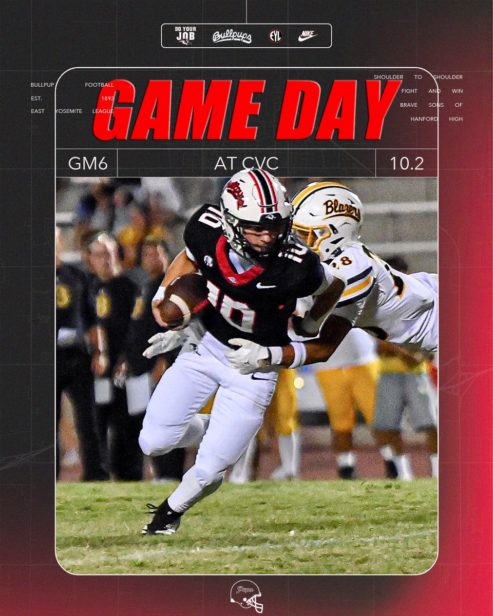 FootballHanford's tweet photo. 𝗜𝘁’𝘀 𝗚 𝗔 𝗠 𝗘  𝗗 𝗔 𝗬‼️

⚪️⚪️🔴

🆚 Central Valley Christian Cavaliers  
📍 Visalia, CA
🏟️ Cavalier Stadium 
⏰ 7:30pm

#DoYourJob🧰 | #PupSzn🐾 https://t.co/h9GNohIMbR