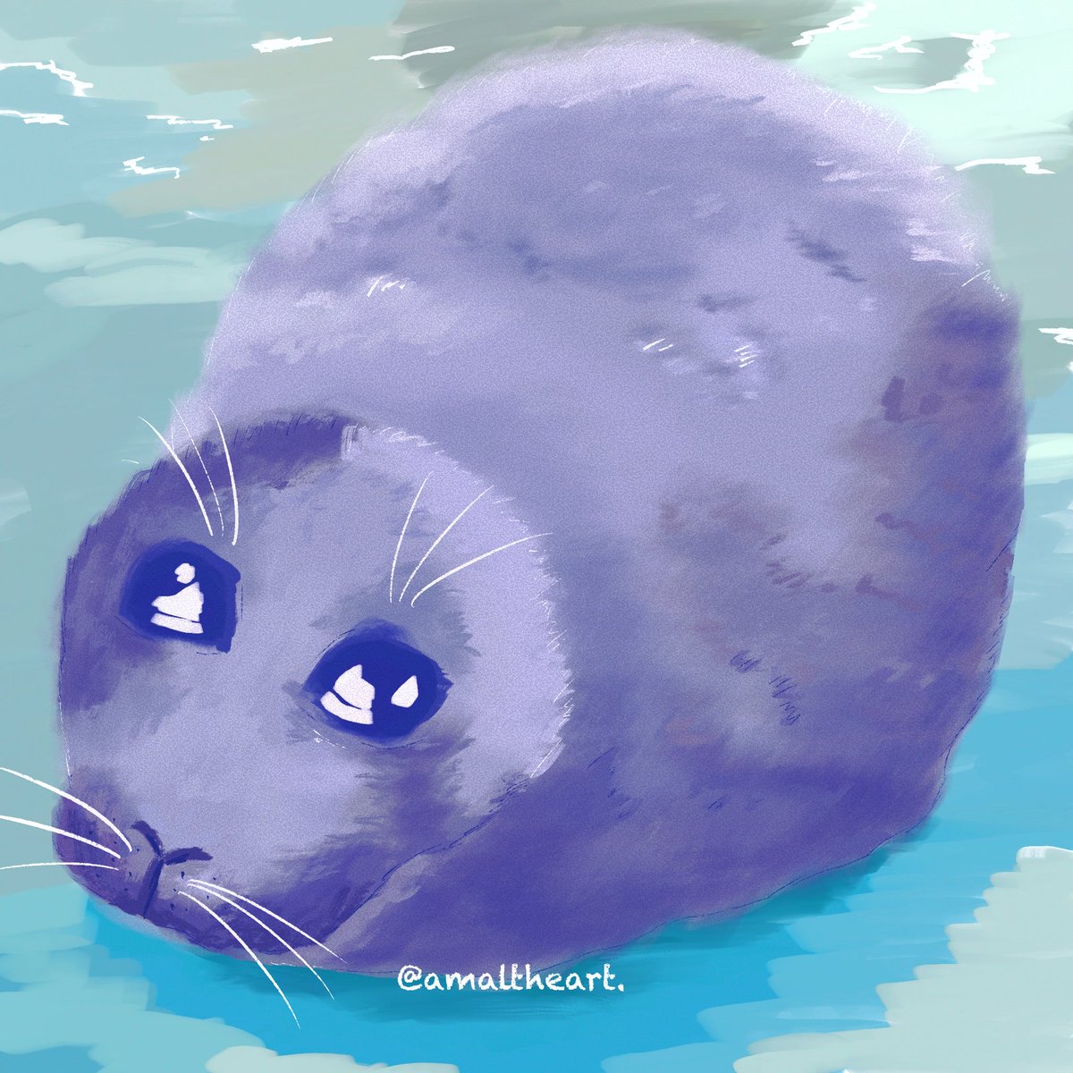 amaltheart's tweet photo. Sealtober Day 2: Baikal seal 🦭

#sealtober | #sealtober2026 https://t.co/1wgHlNlPs5