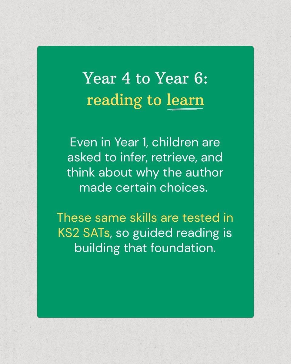 readingchest's tweet photo. Reading at primary school in three stages 📚

Reception–Y1: cracking the phonics code
Y2–Y3: building fluency
Y4–Y6: reading to learn

And at every stage, reading together still matters (yes, even in Year 6!) https://t.co/QPKaNFGFIG