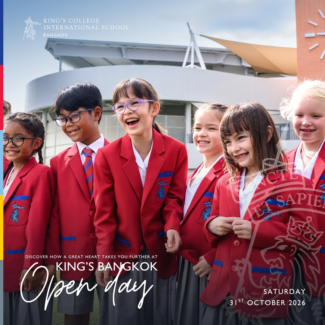 Kingsbangkok's tweet photo. Join the #KingsBangkok #OpenDay on Saturday, 31 October 2026. Meet our leadership team, explore the campus, and learn more about the academic excellence, co-curricular opportunities, and pastoral care we offer.
Reserve your seat at https://t.co/vNSDJJhuLw
*Seats are limited. https://t.co/BlbFq7ftPq