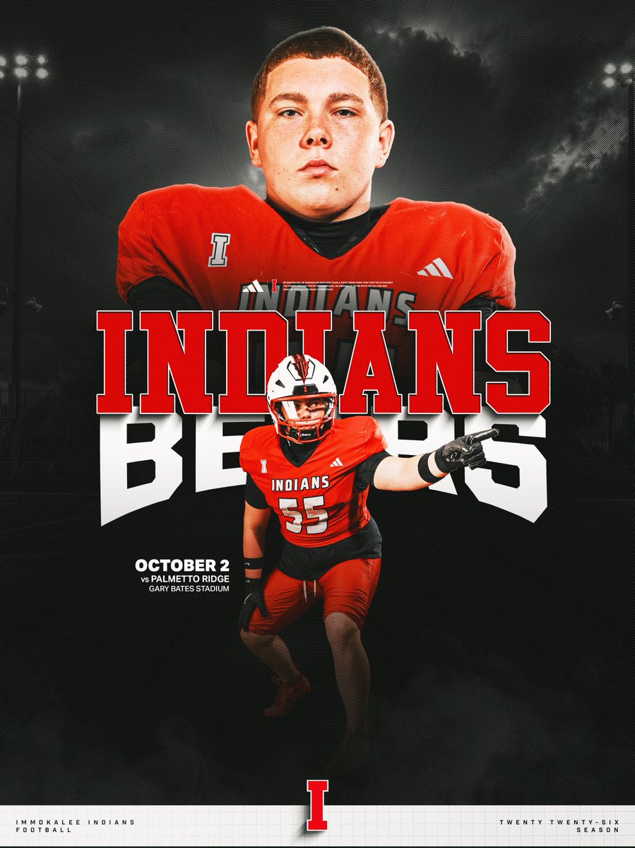 ImmokaleeFB's tweet photo. 🏈 IHS FOOTBALL GAME DAY 🔥
Come out and support our Immokalee Indians tonight!
It’s SENIOR NIGHT at Gary Bates Stadium — time to pack the stands and show love!

📍Gary Bates Stadium
⏰ 7:30
🎟️ https://t.co/Xc1wpApND4
🎓 SENIOR NIGHT! 

#REDWOOD https://t.co/J1Rq19RlWb