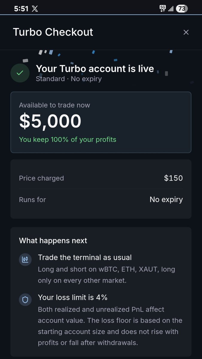 merci__mon_dieu's tweet photo. I DECIDED TO GRAB A $5K INSTANT FUNDED TURBO ACC FROM @o2dotapp 

WITHIN JUST MINUTES I MADE TRADES AND TASTE THE WATERS 🔥

I REQUESTED A SMALL PAYOUT OF $6 .8 USDC AND RECEIVED IT WITHIN 3 Secs

GRAB URS NOW: https://t.co/fJt7yJcT1q

DISCOUNT CODE: DOVE

WHY CHOOSE @o2dotapp 

- Instead of passing a traditional prop firm challenge, traders can get access to buying power instantly.

* Up to $10,000 trading capital
* No evaluation challenge
* Keep 100% of profits
* Trade directly on their spot exchange
* Profits can be withdrawn without waiting for approval reviews

TRY @o2dotapp - TRY BETTER
