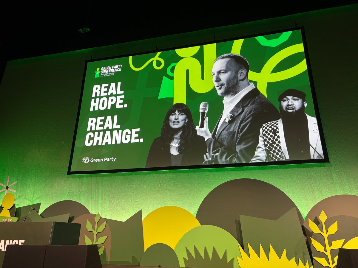 bindelj's tweet photo. Religious fundamentalist men (a couple with wives in full burqa), mixing with far left fanatics chanting 'TWAW', 'sex work is work', 'surrogacy is a human right', all bonded by misogyny and antisemitism. That's the top line from today's Green Party conference. More anon: https://t.co/5hoXr3JEnj