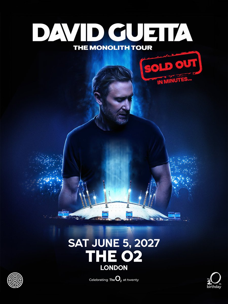 davidguetta's tweet photo. LONDON!!! 🇬🇧🫨
You sold out the O2 in minutes!!! Thank you so much for the incredible love and support 🙏 Now get ready… we’re going to make this one unforgettable. 💥💥💥 https://t.co/pu4a5H9kJM