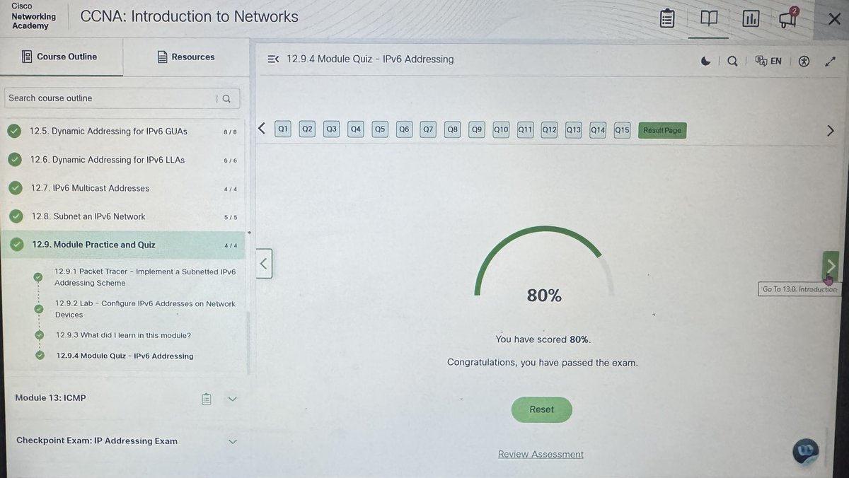 akinbye3's tweet photo. 80% secured! 🎯💻
Another module down — IPv6 Addressing complete. 📚✅
Still learning, still building, still moving closer to becoming a better network engineer.
#CCNA #Networking #IPv6 #Cisco #NetworkEngineering #TechJourney #TechLearning https://t.co/N3ZfRtXF0b