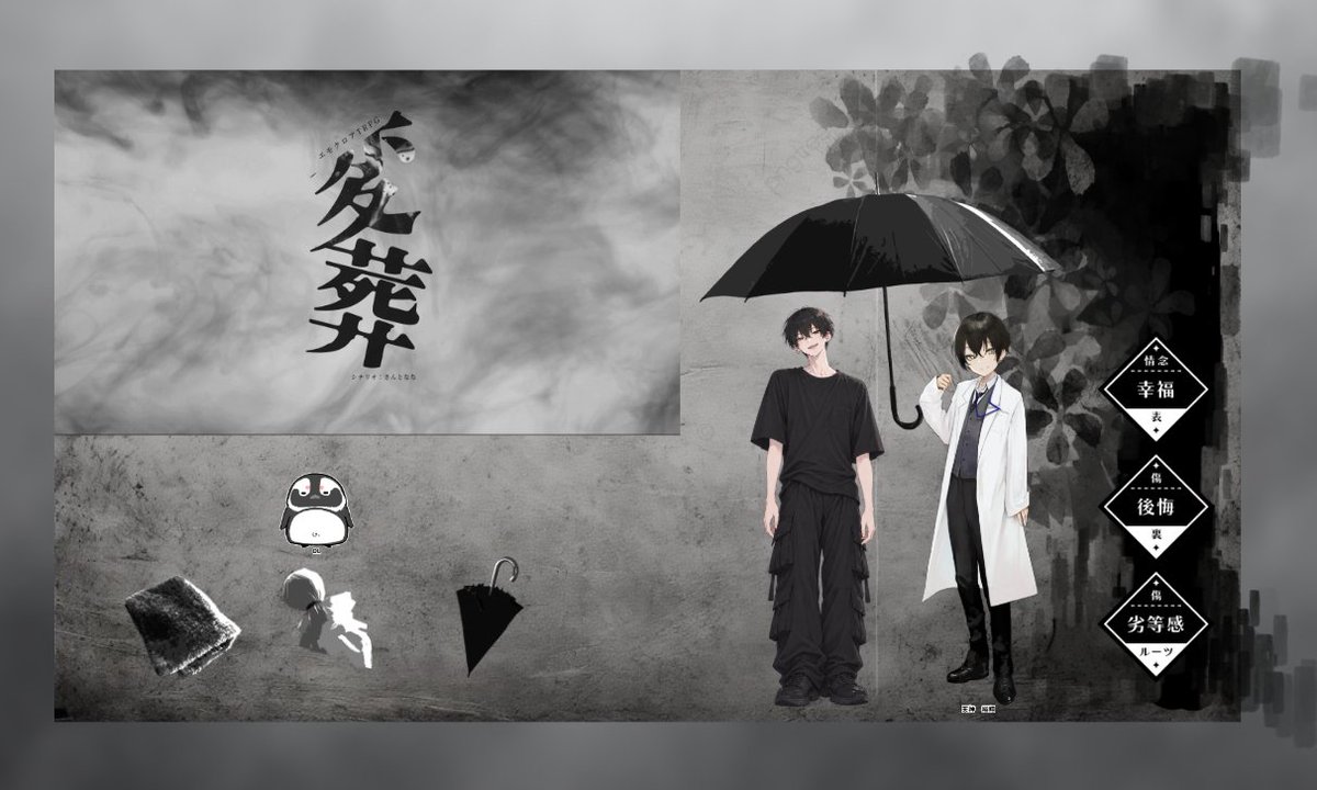 _Si_rasu's tweet photo. エモクロアTRPG

【変葬】
作者：さんとななさん

DPC/DL：甲賀唯織 / りんりんさん

PC / PL
天神祐翔 / しらす

すごいなって思いました。天神祐翔をこんなに好きになるとは思ってませんでした。
りんりんさんって天才なんだなって思いました。 https://t.co/3kSs8zQ2ZH