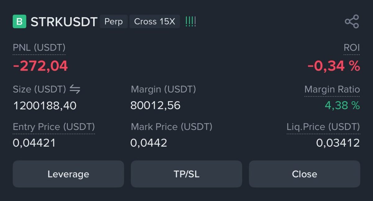💸 LONG — STRK

Entry: 0.04421

💸 Targets: 0.04467 / 0.04542 / 0.04622 / 0.04887

💸  Stop: 0.04195

💸 Move SL to entry after TP1. 
 [📷](https://pbs.twimg.co