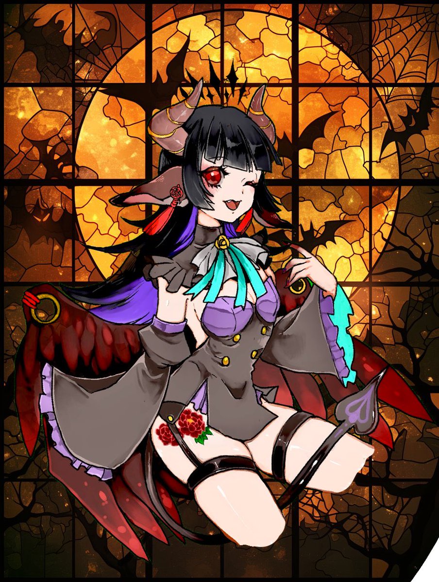 GOMAv07's tweet photo. やっと見せれた😭
サキュバスごま

           ╭━━━━━━━━╮

             お菓子くれなきゃ
               吸い取っちゃうぞ♡

           ╰━ｖ━━━━━━╯ https://t.co/O0RD0iqO2T