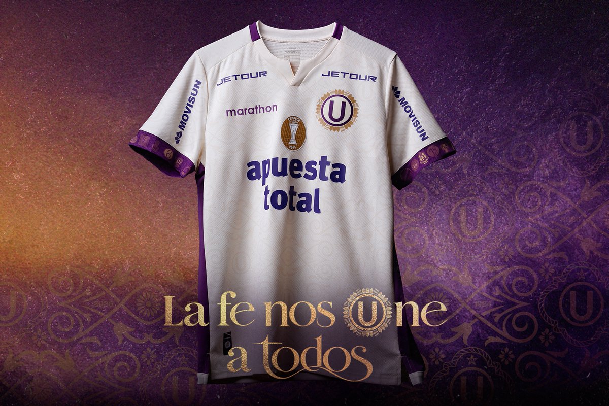 EleteTSC's tweet photo. 🇵🇪🟣 @Universitario y Marathon presentan su camiseta 2026 en homenaje al Señor de los Milagros.

El modelo crema es acompañado por vivos en morado y dorado, con una leve trama y detalles alusivos a la fe. Las mangas se adornan con números en representación de las cuadrillas. https://t.co/g2rKoaESDH