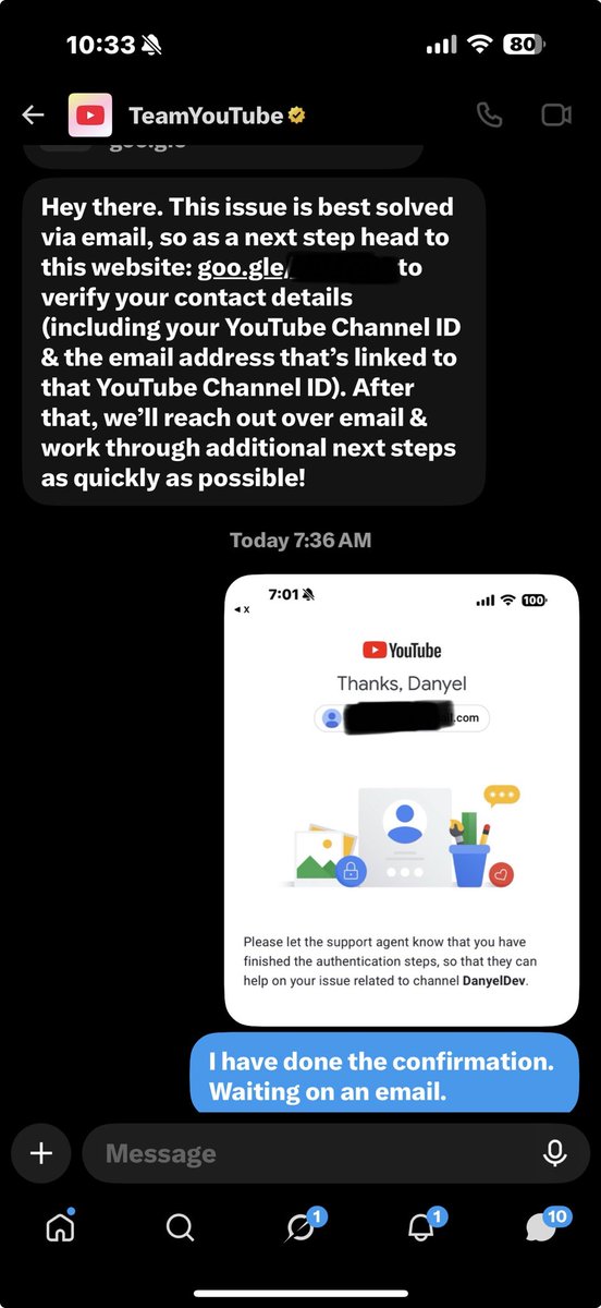 DevDanyel's tweet photo. Yall told me to do these steps I did and no response yet 🫩. Again we have done this before I have verified my ID with my YouTube account I’m 25. No reason it should take this long to get my live streaming capabilities back. That shouldn’t have even been revoked! @TeamYouTube https://t.co/OpkdtC47xM