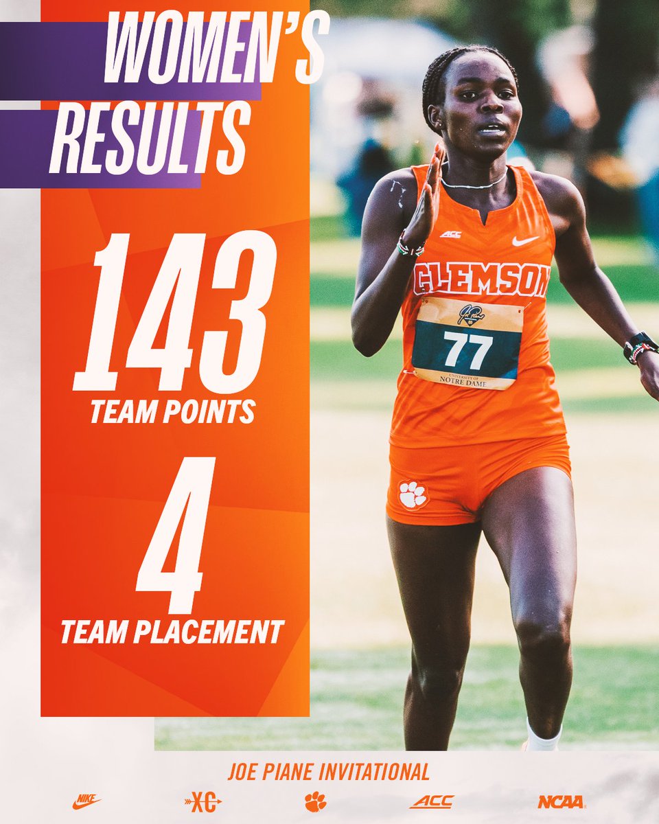ClemsonTrackXC's tweet photo. Strong Showing in South Bend 🦾 https://t.co/BrFS6MKElh