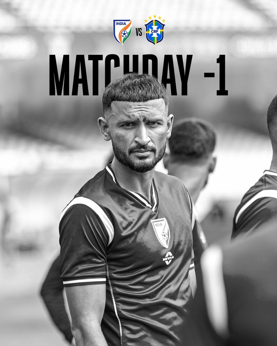 IndianFootball's tweet photo. Ready for tomorrow. ⚡

#INDBRA #BlueTigers #IndianFootball https://t.co/6dfjgyweKU