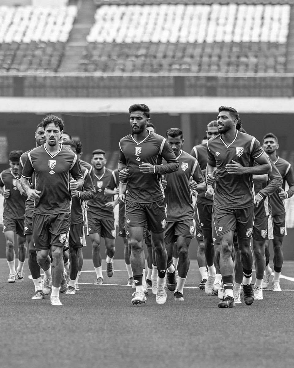 IndianFootball's tweet photo. Ready for tomorrow. ⚡

#INDBRA #BlueTigers #IndianFootball https://t.co/6dfjgyweKU
