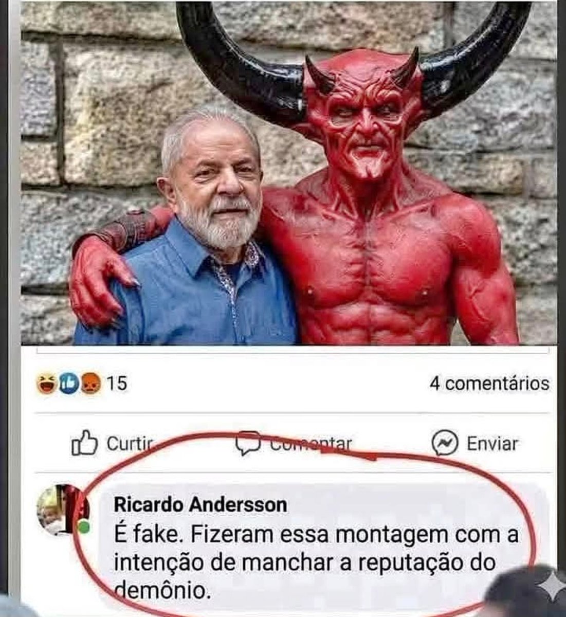 o_olavista_news's tweet photo. Assim prejudica a imagem do capeta. https://t.co/45UcugEcbJ