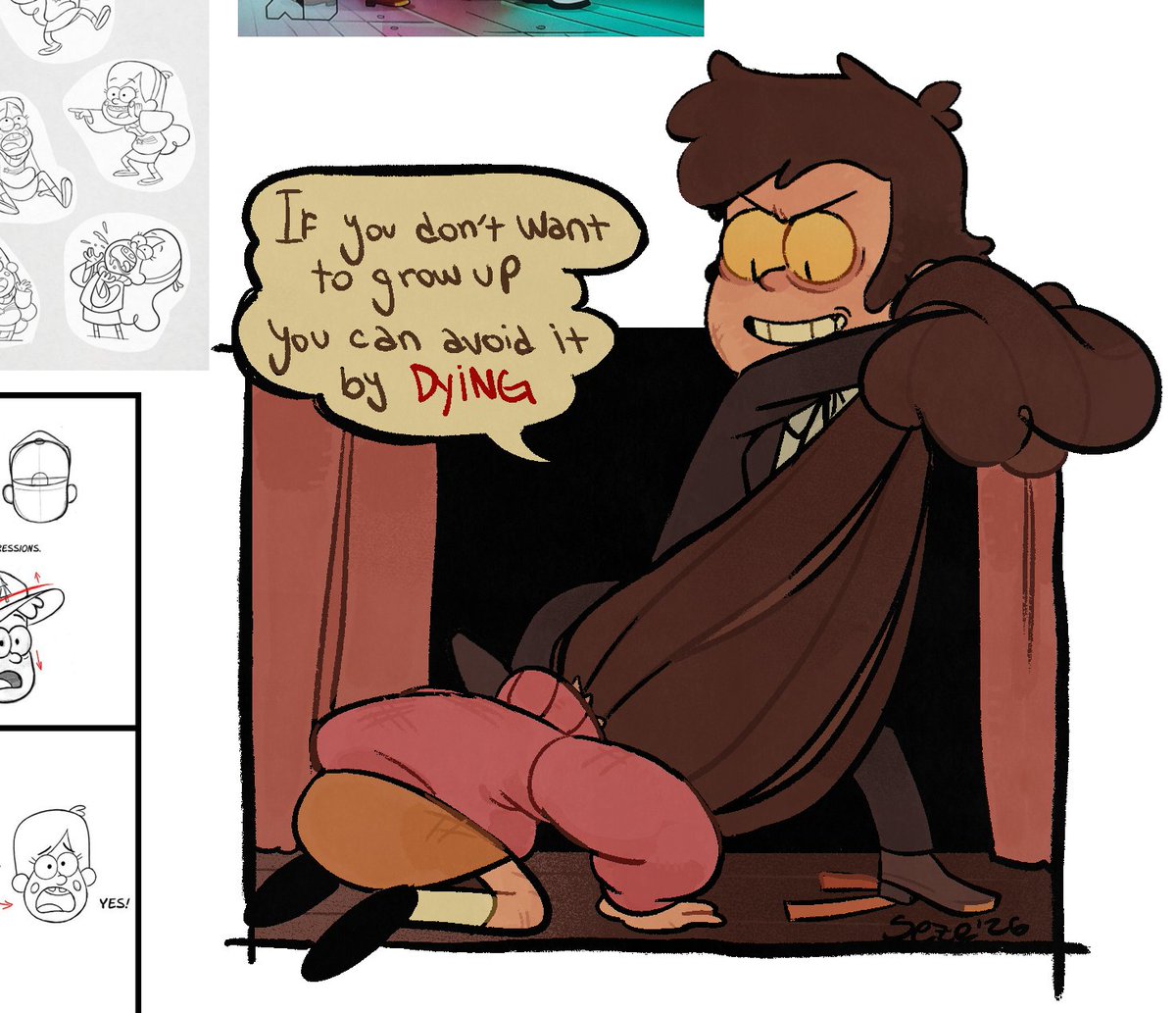 sez__sez's tweet photo. Drew my son for this Octobah #GravityFalls https://t.co/cbTiytemYo