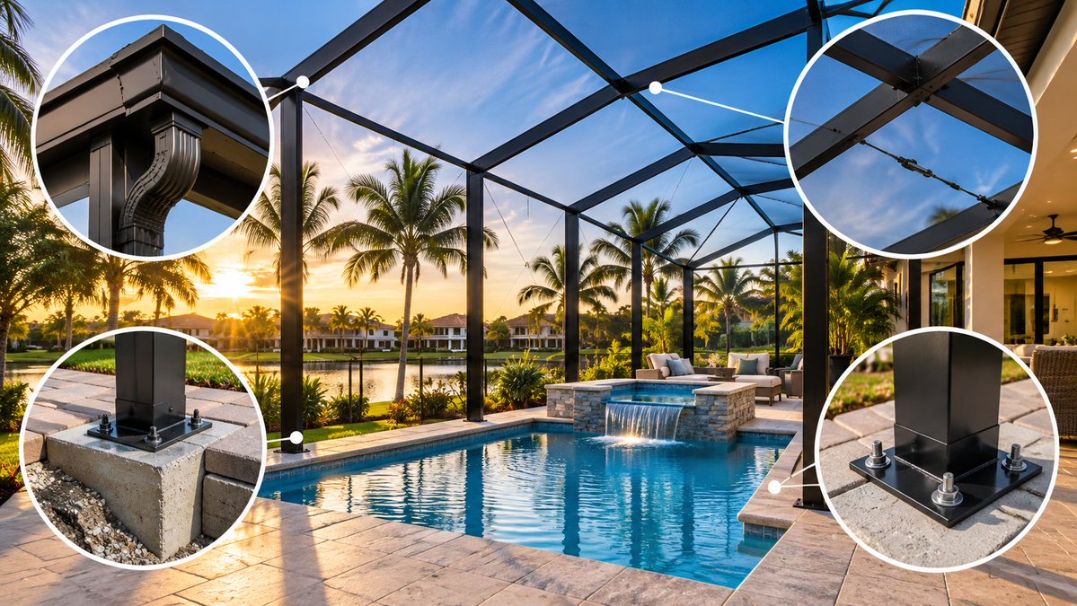 FactoryScreen's tweet photo. What makes a screen lanai last in Florida?

It’s more than the frame and mesh. Foundation, drainage, structural reinforcement, and the right fasteners all matter when Florida weather starts putting the structure to the test.

https://t.co/AFXQuraxC8 https://t.co/4pZtUtdYTC