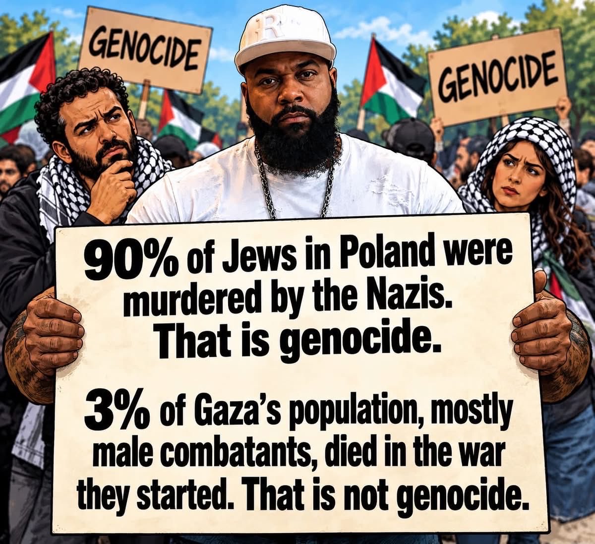 AmIsraelChai_'s tweet photo. War sucks.  

The death of any innocent is gutting - to a human being with a soul. 

These are truths.

It is also true that there is a distinction between war and genocide. https://t.co/U8OVaSI5rR