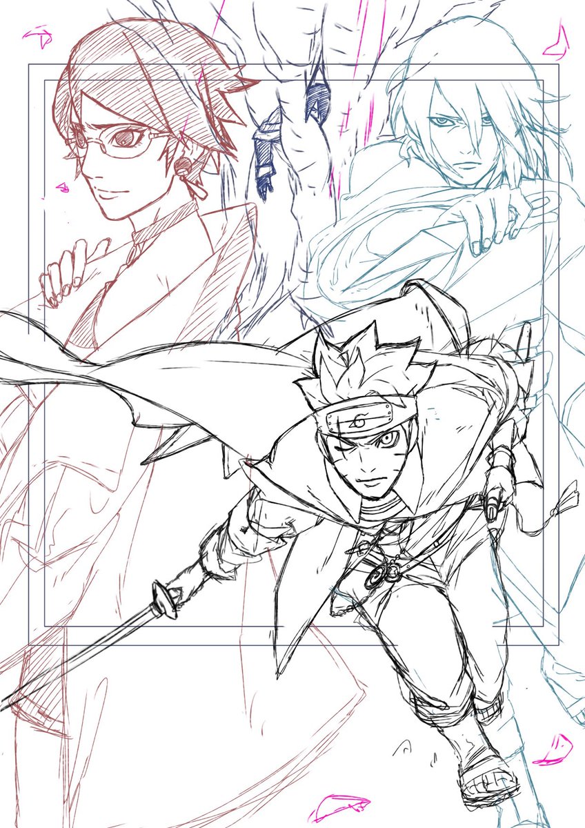 obito0412's tweet photo. 過去絵下書き https://t.co/xp4QbmTLU5