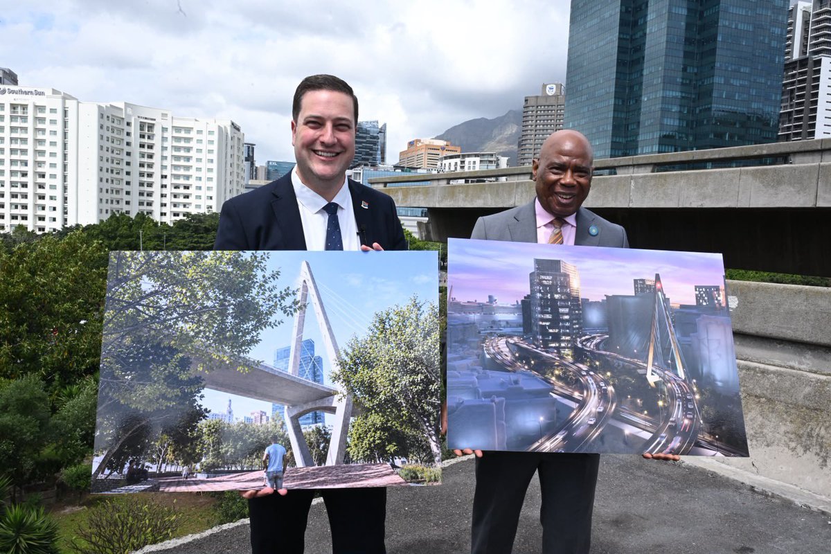 DeanMacpherson's tweet photo. It was an incredible privilege to attend the unveiling of the new Cape Town Foreshore Precient hosted by Mayor,
@geordinhl. This multi Billion Rand development will revolutionise the way people move in the city, as well as create new opportunities for investment, jobs and affordable housing. @DepartmentPWI is ready to support this project and ensure our assets connect the city in new ways.