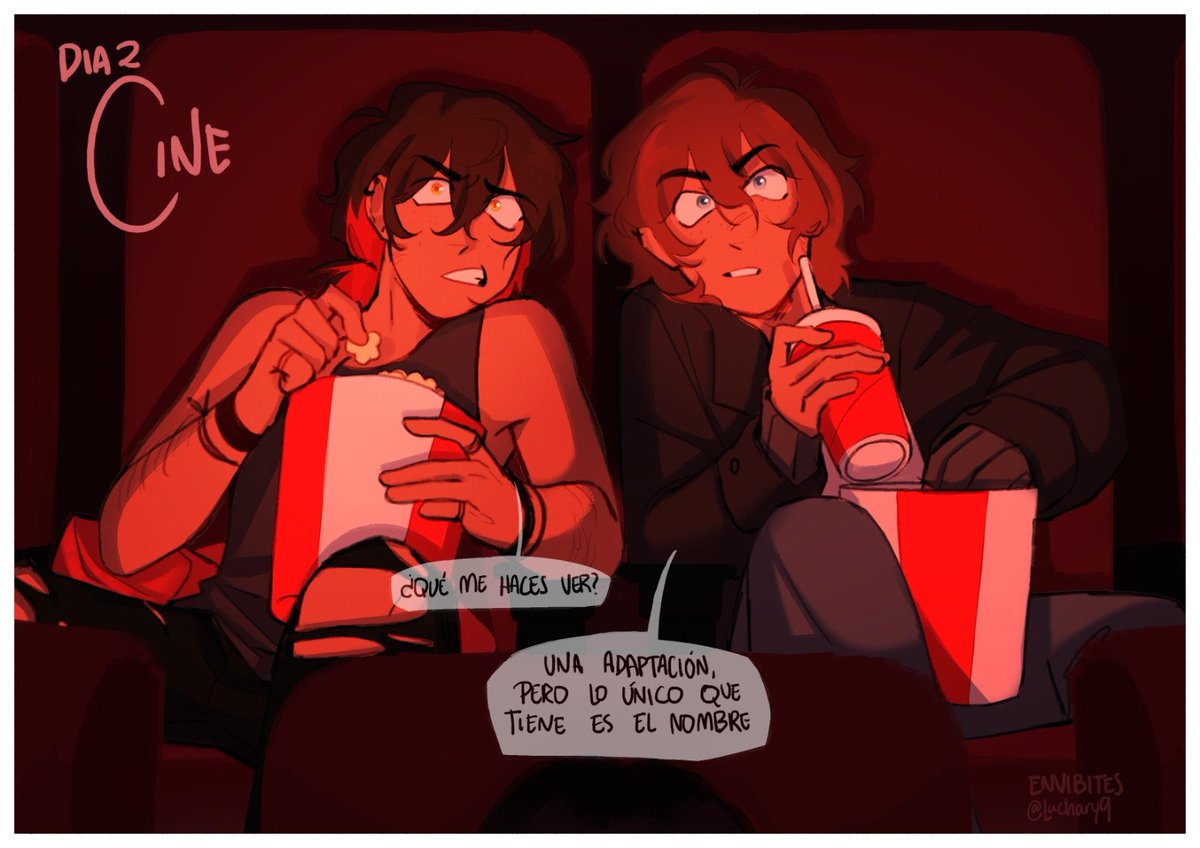 Lachary9's tweet photo. DÍA 2: 🎥🍿CINE🍿🎥

En el turno de Freddy para elegir película, fueron a ver una de terror (que sorpresa)

A adelantar más dibujos que solo 2 los tenía terminados xD

#fnafhstober2026 #fhs #fnafhs https://t.co/kENUlDhQMW