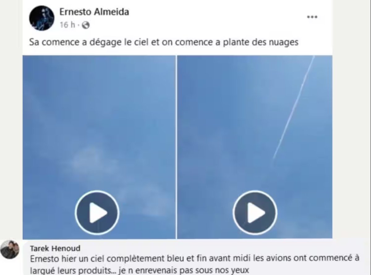 Nico84Quebec's tweet photo. @Alig8tr @lucquebec "Les avions ont commencés à larguer leurs produits" 
Pas besoin de prononcer LE mot, c'est assez clair de quoi il parle. https://t.co/hiK2axoDmn