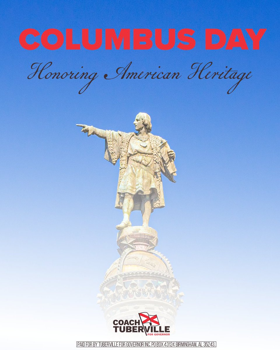 CoachForGov's tweet photo. Happy Columbus Day! Despite the Socialist Democrats’ best efforts to cancel Christopher Columbus, we will always celebrate the founding of this great country. https://t.co/lQI9XC4N3o