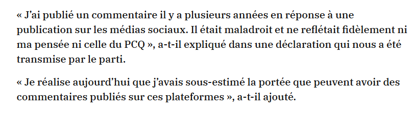 Nico84Quebec's tweet photo. @Alig8tr @lucquebec Avec en plus une tentative ridicule de minimiser ses propos: https://t.co/vWZPhDA8ea