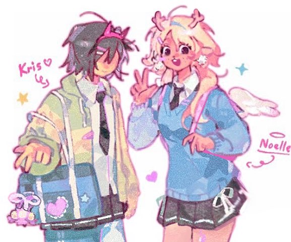 Taiip0zc's tweet photo. Cuties #kriselle #deltarune https://t.co/X2wPl2juJO