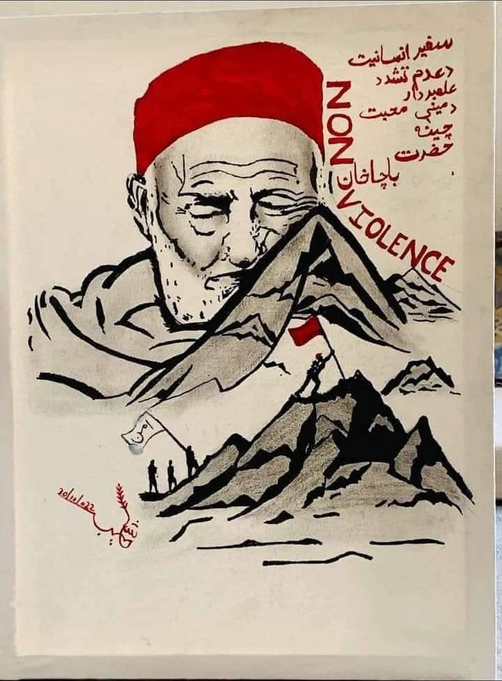 Arshadk13156141's tweet photo. #د عدمِ تَشّدُّد په فلسفه راسره لاړ شه
راځه د باچا خان په نظريه راسره لاړ شه
د کرکې او نفرت په جنګونو کې تاوان دی
د امن او د مینې په ټپه راسره لاړ شه
#BachaKhanLegacyOfNonViolence https://t.co/qEedTBmo1m
