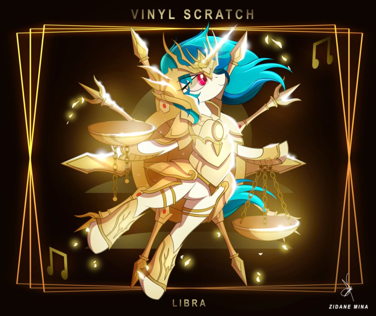 ZidaneMina's tweet photo. We are in the days of Libra, the balancing Scales of Justice.
#mlp #fanart #crossover #art #artwork #saintseiya #saint_seiya #pony #mylittlepony #ponyfanart #mlp_fanart #mlpfanart #vinylscratch #djpon3 https://t.co/3WlfQzdpgF