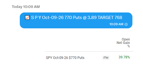DayTradersGroup's tweet photo. PAID ourselves near 767.26 $SPY #optionstrading https://t.co/ZZrlmiezSQ