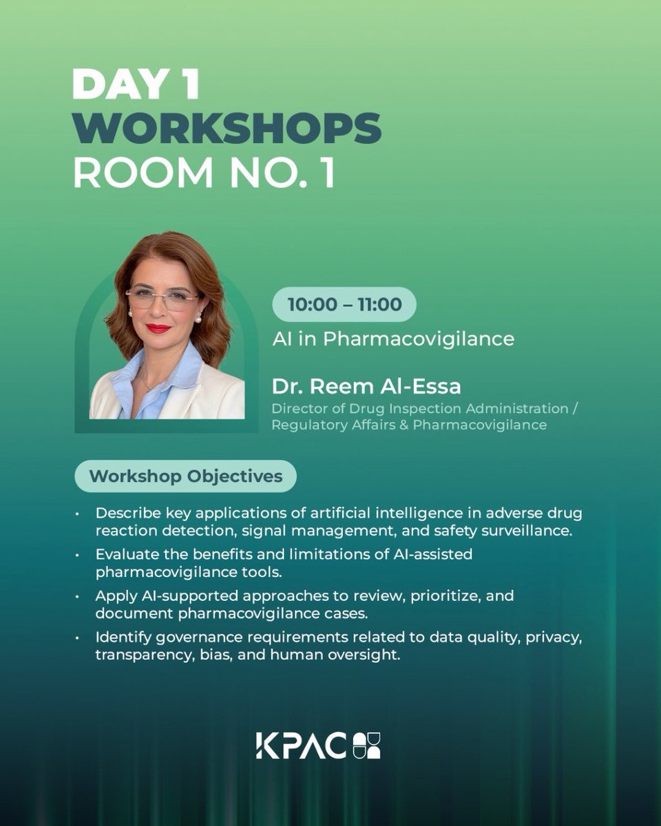 KPAC_Kwt's tweet photo. KPAC 2026 | DAY 1 WORKSHOPS
Registration is now open. Secure your spot today through the link below! β¬οΈ
https://t.co/XvaVVsHV0W
#KPAC2026 #PharmacyInMotion #Pharmacy #Healthcare #PharmacyWorkshops https://t.co/BeZXVSsGGu