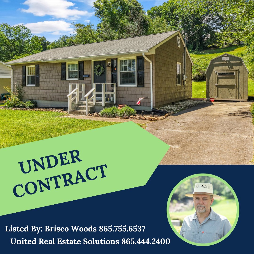 briscowoods's tweet photo. Under contract in Oak Ridge! π Congratulations to our sellers as they move one step closer to closing. Inspections are up next! Thank you for trusting us with the sale of your home.
#UnderContract #OakRidgeTN #OakRidgeRealEstate #BetterCallBriscoTeam #UnitedRealEstateSolutions https://t.co/sTjyy7StHA