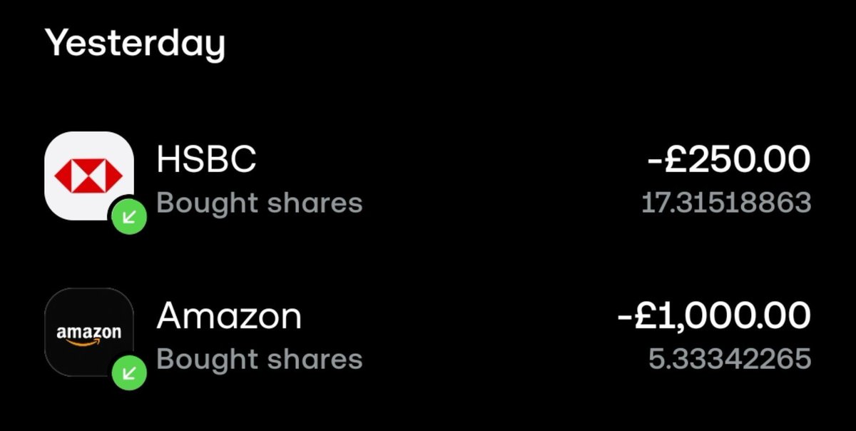 UK_Investor_'s tweet photo. Yesterday's buys. 

I took another nibble at $HSBC as it dropped to ~4.5% down just before close.

Also $AMZN at $246... 💪🏻 easy buy. https://t.co/l5JqCjX9qa