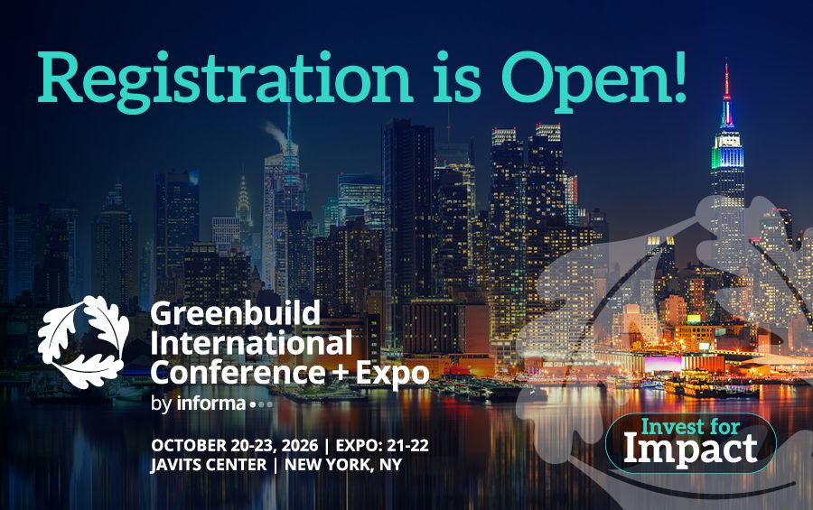 ConstructCanMag's tweet photo. ⏰️ 2026 Greenbuild International Conference+Expo is Approaching!

📆 October 20-23, 2026
📍 Javits Center, NYC

Join 10,000+ attendees to explore innovative, sustainable solutions that transform your green building initiatives.

Register: https://t.co/Gb0VSeKTNJ 

#Greenbuild https://t.co/V1piYSHyXX