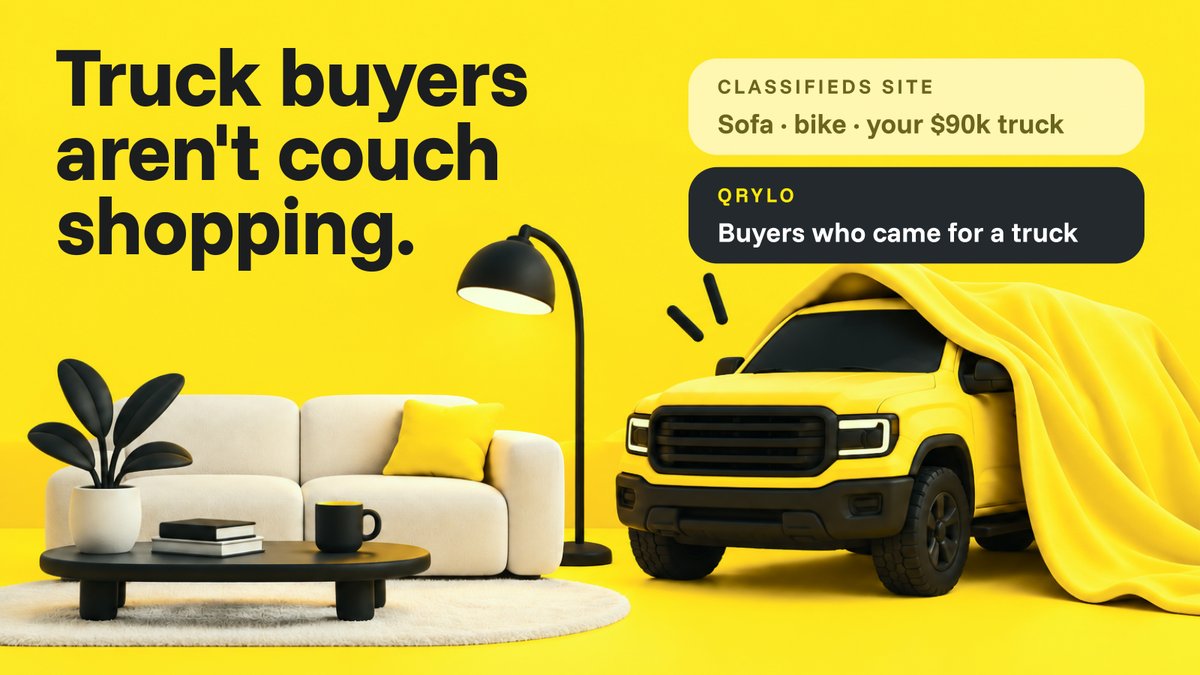 Qrylo_Official's tweet photo. Sell your truck where truckers shop, not where your neighbor shops for a couch. Trucks, trailers, reefers and dumps! https://t.co/8emnvkYqxH