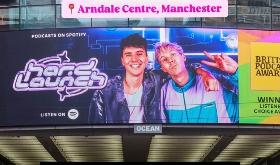 howellslesbians's tweet photo. no guys like 17 years ago dnp were at the arndale centre apple store taking pictures on their first date and now they’re on a billboard openly celebrating their relationship podcast. THIS IS HUGE https://t.co/MlMtZiHFCy