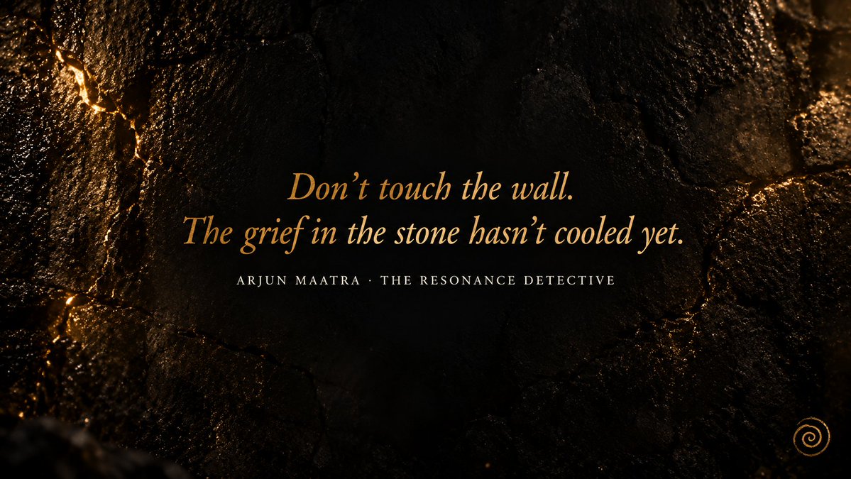 veilborne_uni's tweet photo. Rule #1 of the job:

"Don't touch the wall. The grief in the stone hasn't cooled yet."

Arjun Maatra, The Resonance Detective https://t.co/YAJJvV6GKx