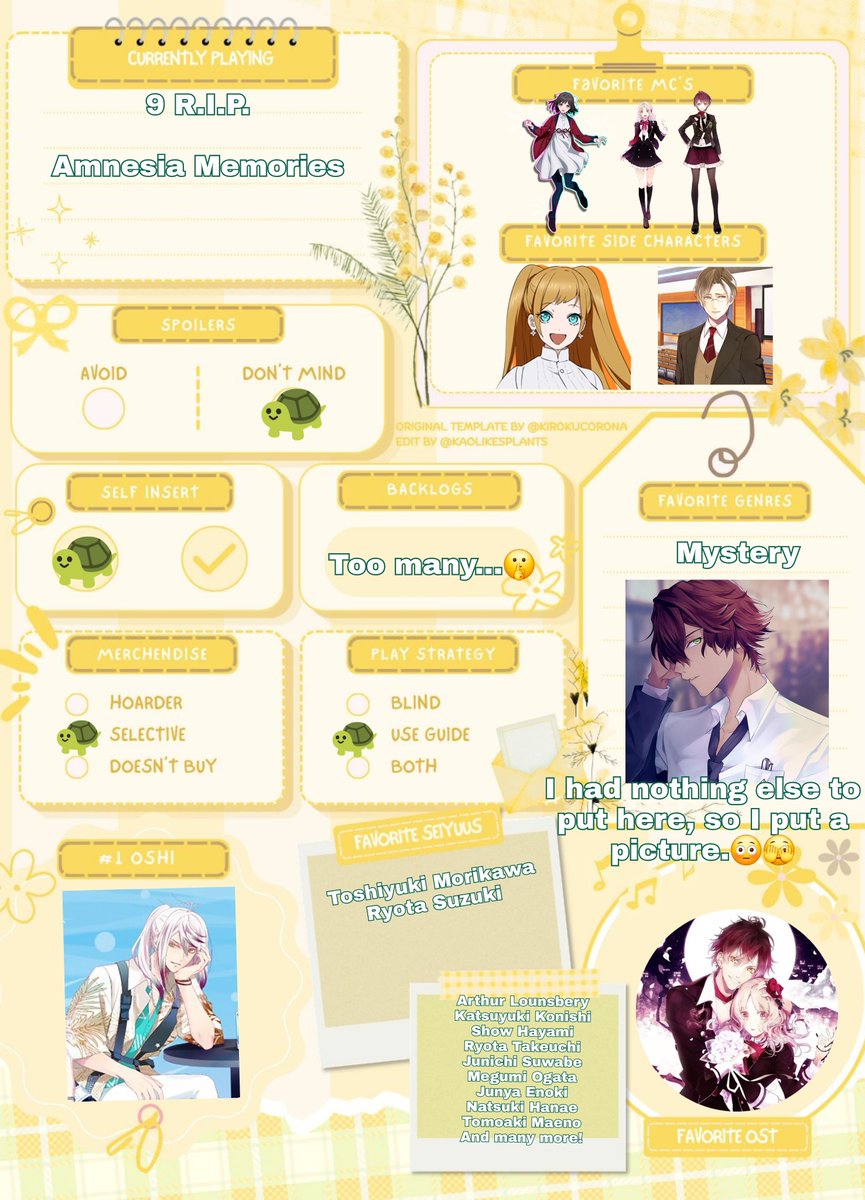 owlturtle1112's tweet photo. Hi~♡ I'm Skye!🤗 I posted my intro yesterday, but I realized I made typos, so I'm reposting it.🫡 I'm looking for moots, but I'm super shy and very new to Otometwt!🫣 I also post other things on here (2D Music Projects, Anime, VNs, Music). 
#otometwt
#otometwtintro
#otomeintro https://t.co/DZgCwAxgLr