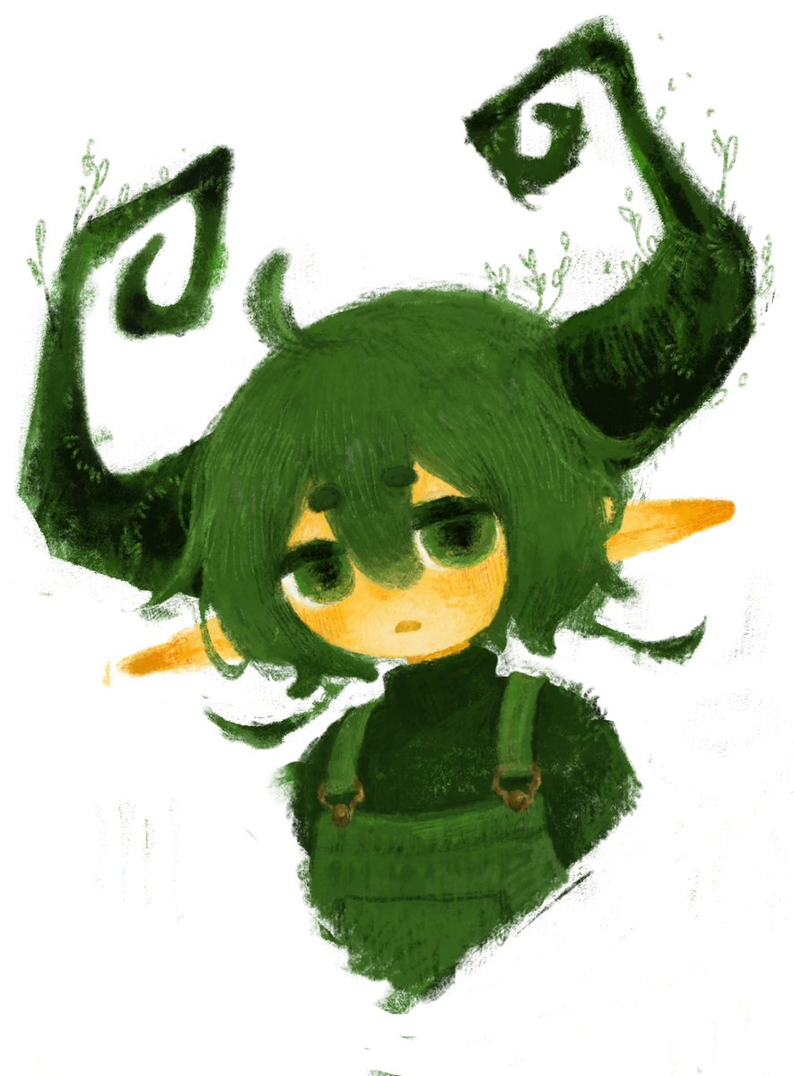 hot_cocoa__'s tweet photo. 絵柄ゆらゆらで、いろんな緑のツノの子が生み出される日々なのですが、みんなはどのツノの子が好きなんだい！
私は3枚目がすきです！！
ｱﾝｹｰﾄよければ👇 https://t.co/vvs1BtjVYi