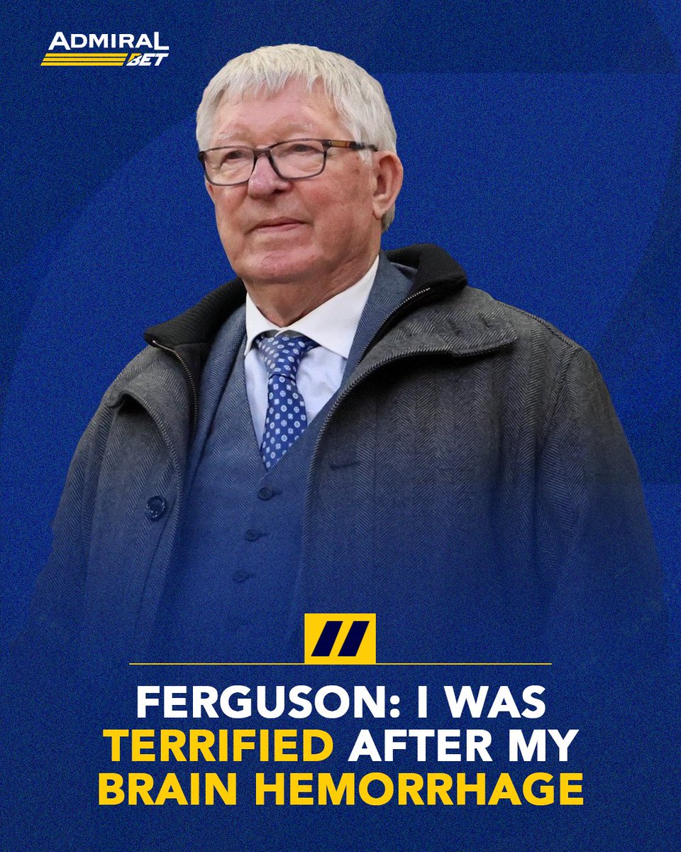 AdmiralUganda's tweet photo. "I had lost my voice; I couldn't speak... That was a frightening moment." 🔴
​Sir Alex Ferguson opens up on his terrifying 2018 brain hemorrhage.
​An iconic figure showing true vulnerability. ❤️🙏

​#SirAlexFerguson 
#MUFC 
#ManchesterUnited 
#SAF 
#Football https://t.co/ErhR8DrWte