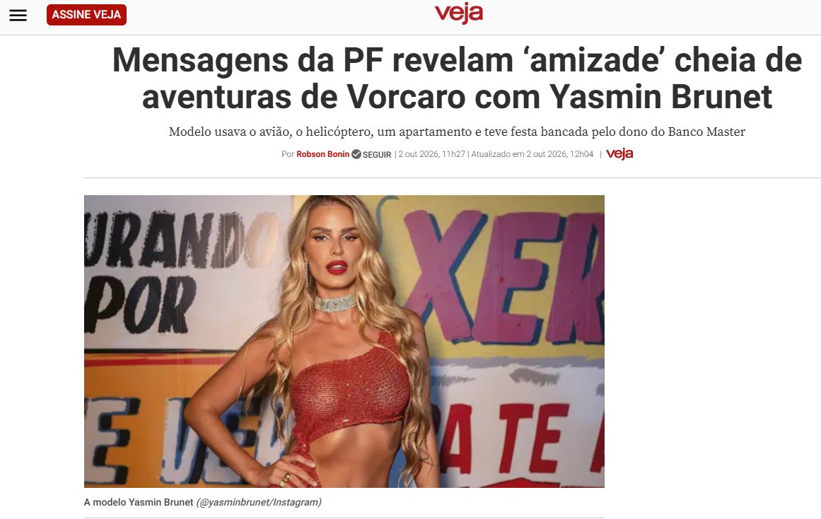 GabPerline's tweet photo. Meu post de 18 de novembro de 2025. 

Hoje, 02 de outubro de 2026, temos uma reportagem bem legal da Veja =) https://t.co/i9pTJouckC