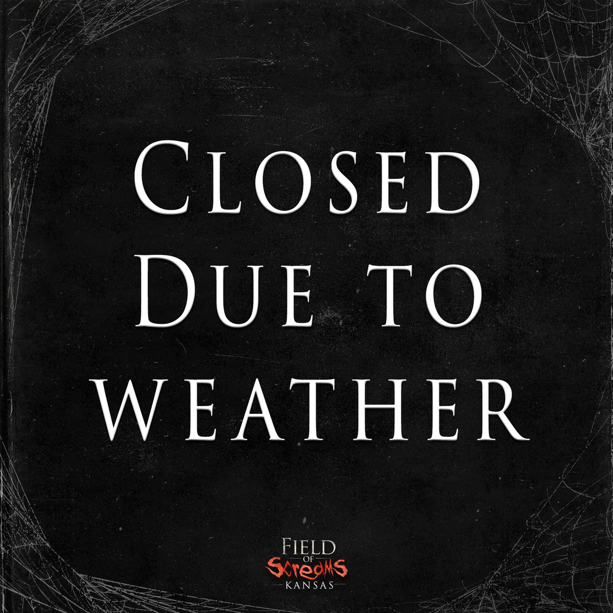 FOSKansas's tweet photo. We are closed tonight (10/2/26).

Due to the heavy rains the last two days, the grounds are too muddy and saturated for us to open safely.

If you have tickets for this evening, please check your email.

We will be open tomorrow. https://t.co/8dZ9fzKJxu