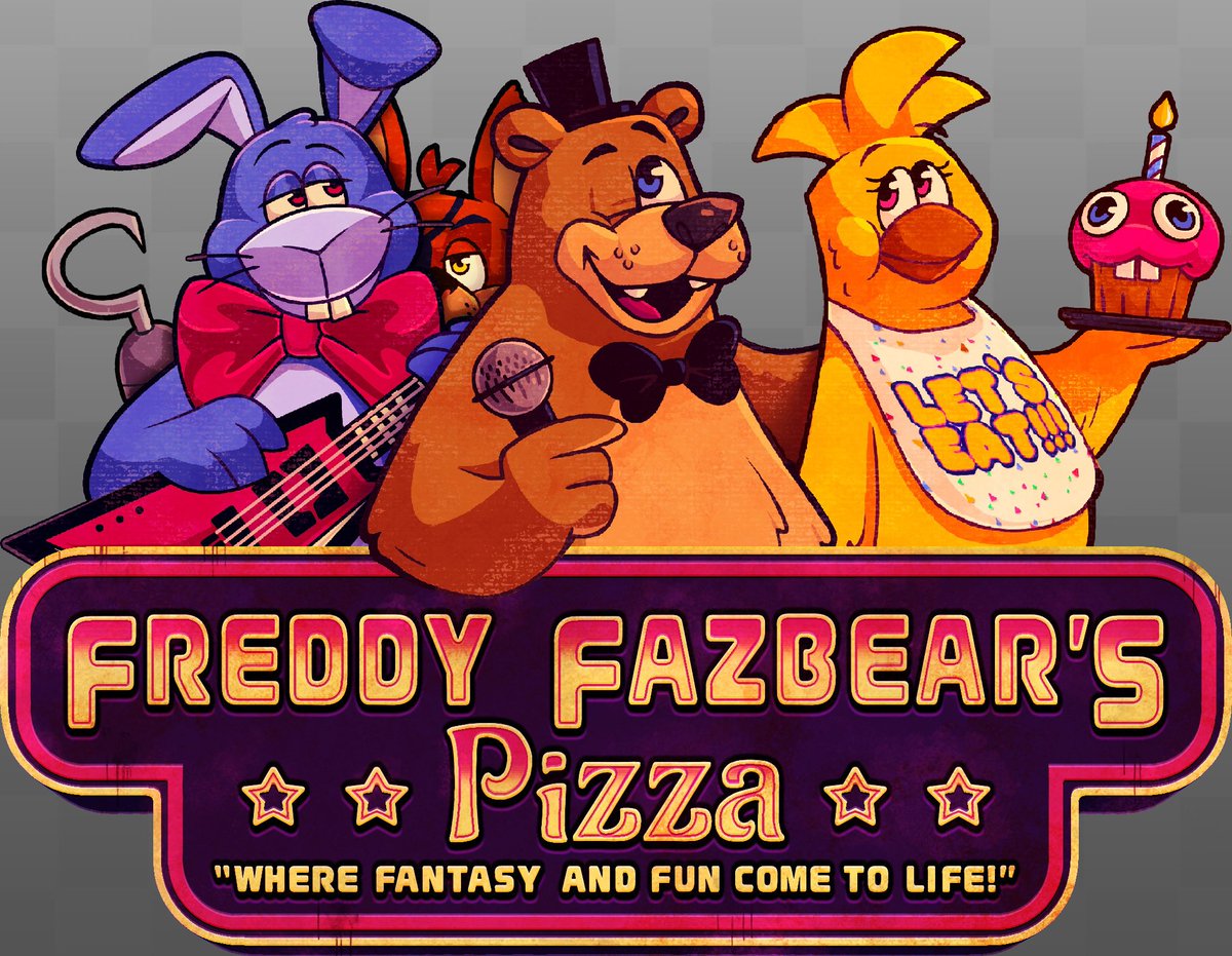 ThatSaladGal's tweet photo. I ended up doing a  LOT of brand new signs for the different pizzerias in the lobby, too!  I’m a huge sucker for the in-universe mascot / company stuff, so these were a blast to work on!!

(5/6) https://t.co/XehUxBkItV