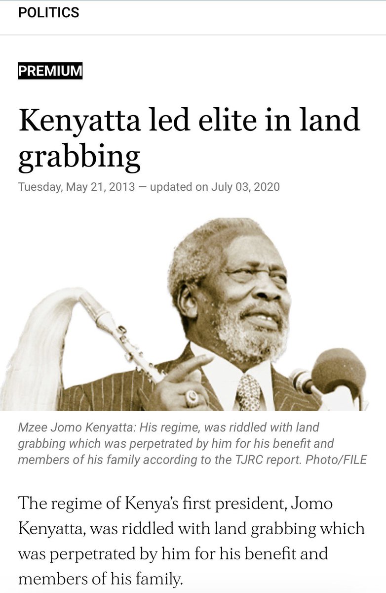 waxiskufal's tweet photo. The Kenyattas must answer for land injustices, land accumulation, and settling Kikuyu kinsmen on other communities’ land. https://t.co/o7jnGomFlm