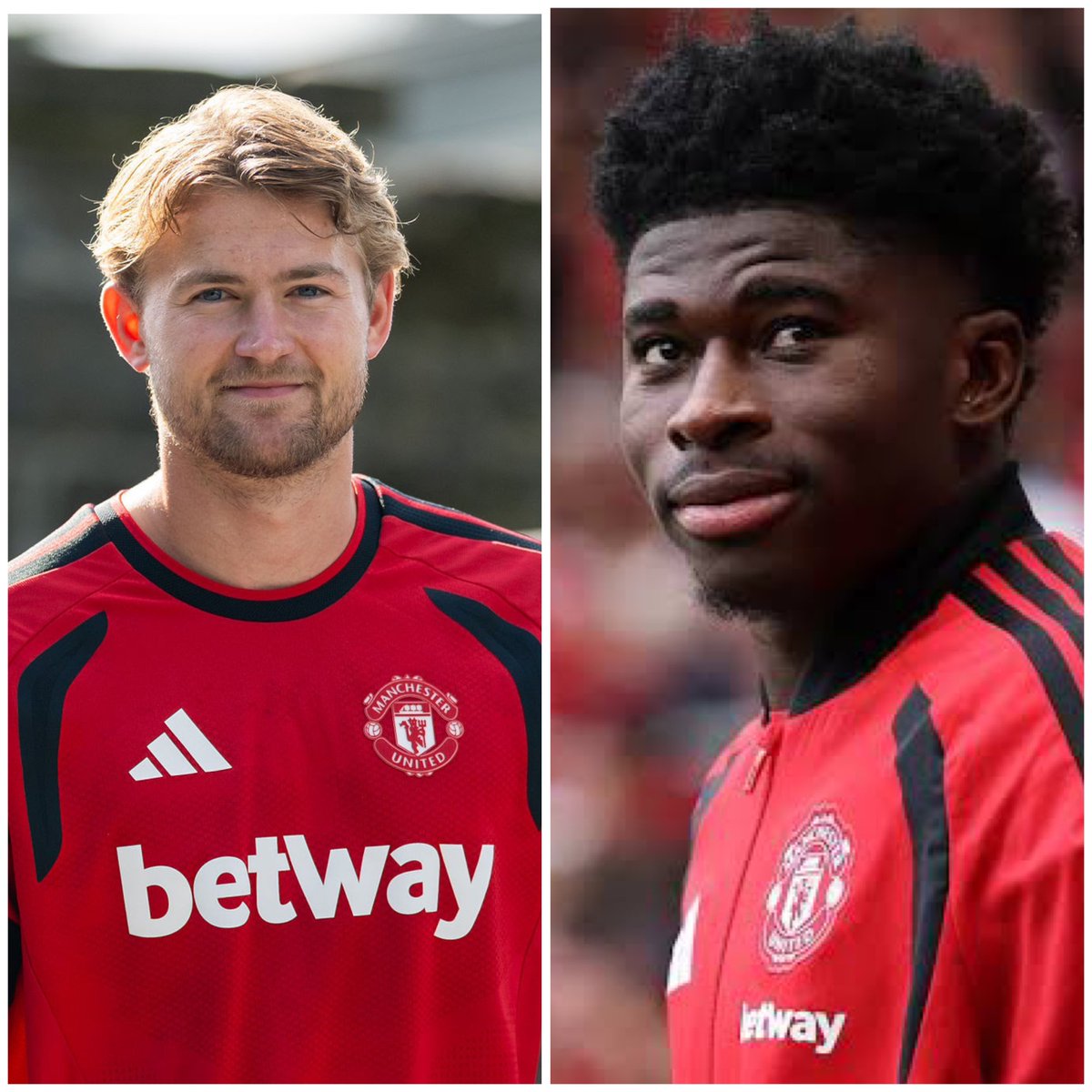 UtdForever7's tweet photo. 🚨JUST IN: Manchester United beat FC Lausanne-Sport 2-1 in a behind-closed-doors friendly at Carrington today.

Matthijs de Ligt and Carlos Baleba both STARTED, with several first-team players getting valuable minutes alongside academy players.

#MUFC [@SullyTalkz] https://t.co/sZcXRTLErs