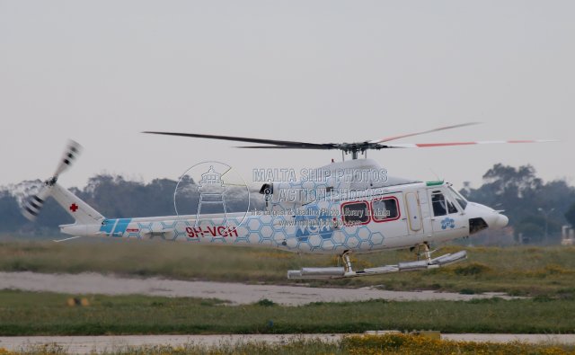 Shipguru's tweet photo. #GulfMedAviation #bell412ep #helicopter #9HVGH #TakingOff #MaltaInternationalAirport - 20.03.2017 - https://t.co/uAH1qB2pON - NO PHOTOS can be used or manipulated without our permission @Aviationdailyy @aviation https://t.co/FLYd5vQgyf