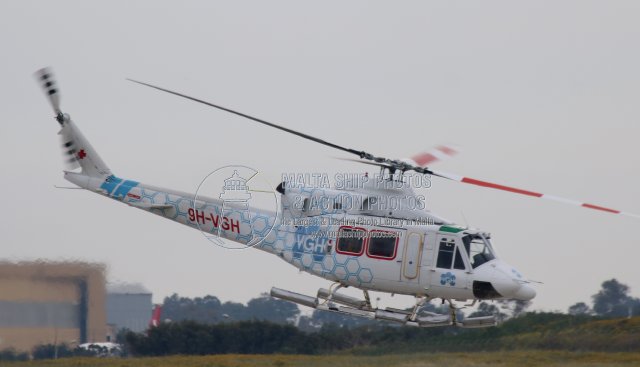 Shipguru's tweet photo. #GulfMedAviation #bell412ep #helicopter #9HVGH #TakingOff #MaltaInternationalAirport - 20.03.2017 - https://t.co/uAH1qB2pON - NO PHOTOS can be used or manipulated without our permission @Aviationdailyy @aviation https://t.co/FLYd5vQgyf